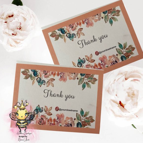 Floral Thank You Cards, Thank You Cards For Business - Picture 2 of 9